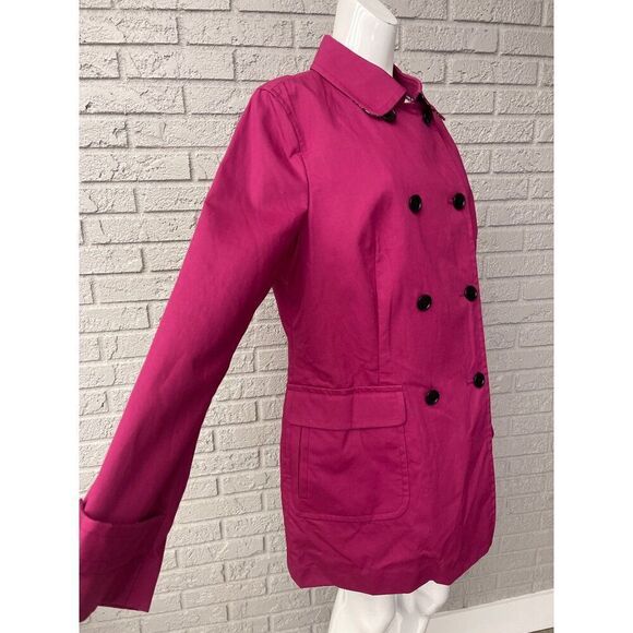 Talbots Women Pink Double Breasted Pea Coat Size 14 - Picture 5 of 12